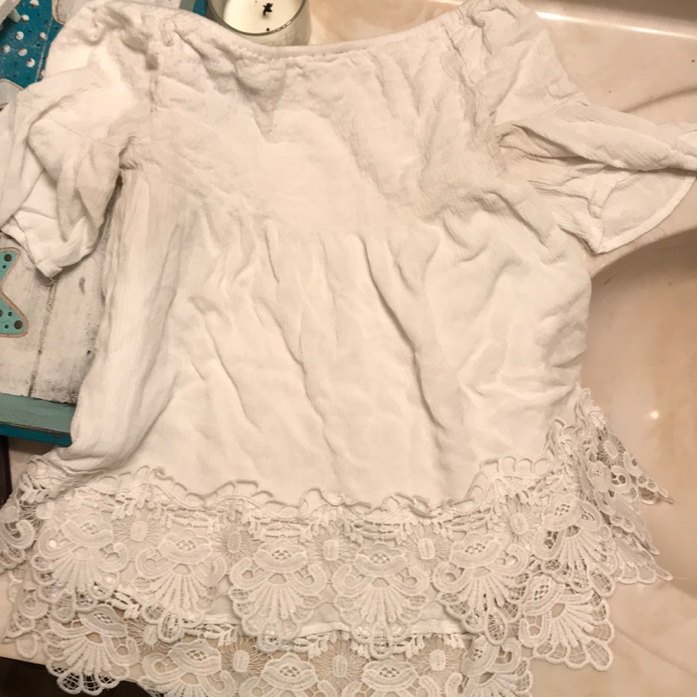 White lace top